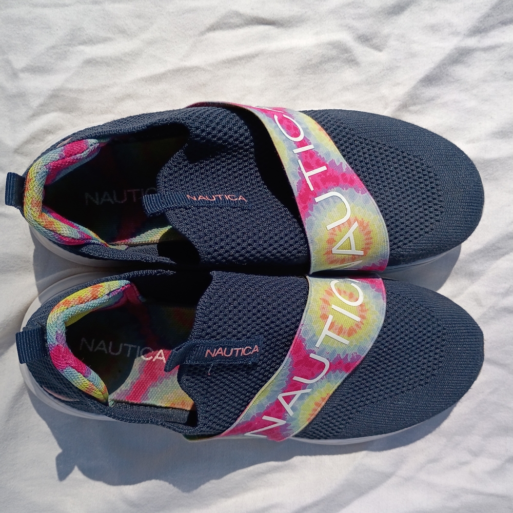 Nautica Kids' Navy and Tie-Dye Sneakers